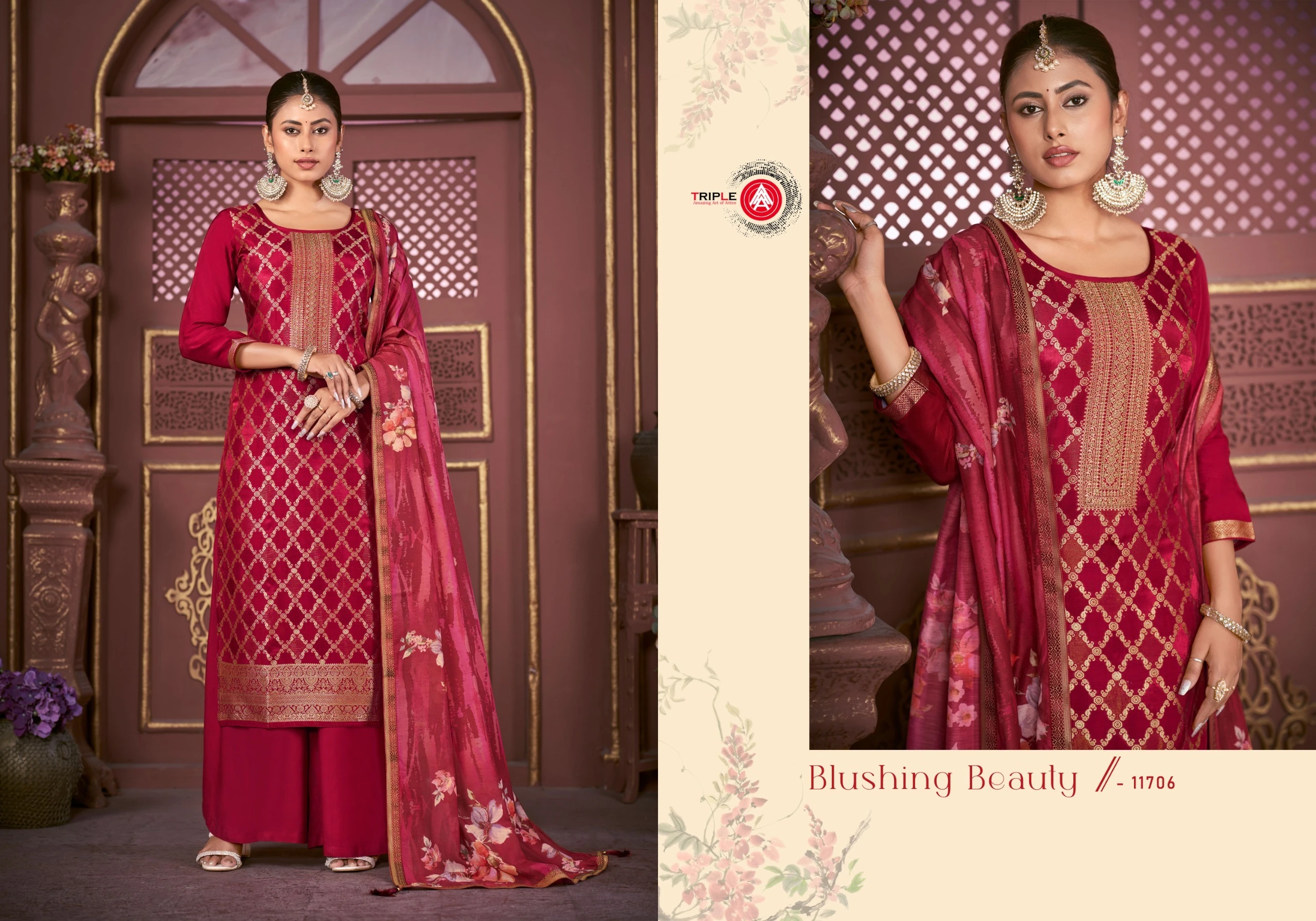 Triple Kaaveri Pure Muslin Wholesale Fancy Salwar Suit Catalog — Wholesale Salwar Suits, MPA wholesale from Surat - Gallery Image 6